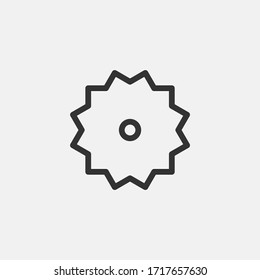 Saw blade icon isolated on background. Saw disc symbol modern, simple, vector, icon for website design, mobile app, ui. Vector Illustration