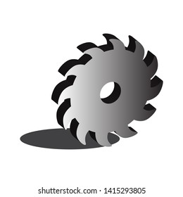 Saw Blade Icon Logo Vector Design Stock Vector (Royalty Free