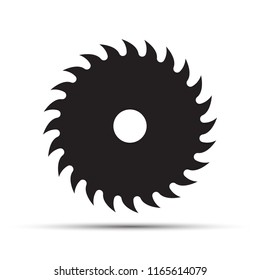 Saw blade icon on a white