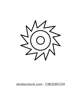 saw, blade icon. Simple thin line, outline vector of Construction tools icons for UI and UX, website or mobile application