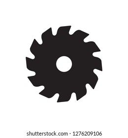 saw blade icon in trendy flat style