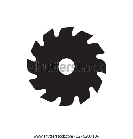 saw blade icon in trendy flat style
