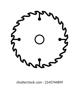 Saw blade icon in trendy vector design illustration