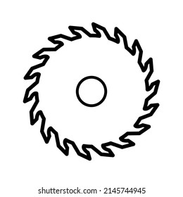 Saw blade icon in trendy vector design illustration