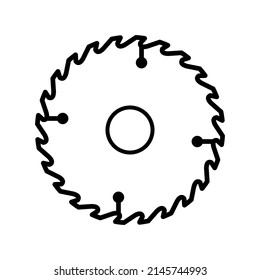Saw blade icon in trendy vector design illustration