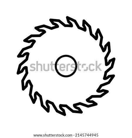 Saw blade icon in trendy vector design illustration