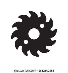 Saw Blade Icon Vector Illustration in Trendy Flat Style Design