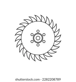 saw blade icon vector illustration symbol design