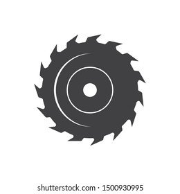 Saw Blade Logo Icon Vector Illustration: vector de stock (libre de