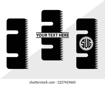 Saw Blade monogram Printable Vector Illustration, 