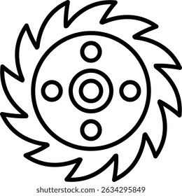 Saw Blade Novo Vetor de Design de Ícone Criativo