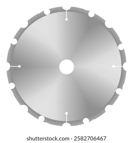 Saw blade on a white background. Vector illustration.