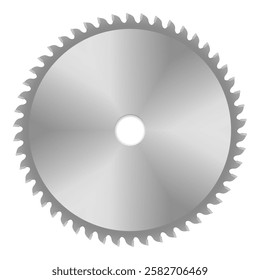 Saw blade on a white background. Vector illustration.