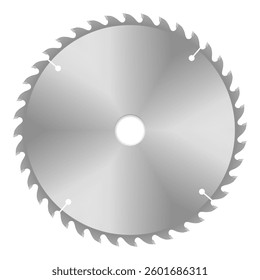 Saw blade on a white background. Vector illustration.