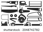 Saw of blade vector black set icon. Vector illustration carpentry tool on white background .Isolated black set icon saw of blade.