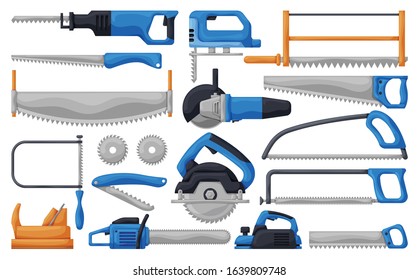 Saw of blade vector cartoon set icon. Vector illustration carpentry tool on white background .Isolated cartoon set icon saw of blade.