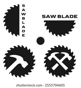 saw blade vector design,carpentry tool logo design,vintage,badge,editable design
