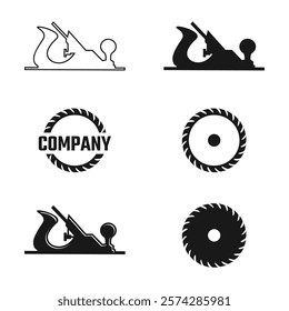 saw blade vector design,carpentry tool logo design,vintage,badge,editable design