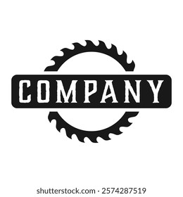 saw blade vector design,carpentry tool logo design,vintage,badge,editable design
