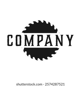 saw blade vector design,carpentry tool logo design,vintage,badge,editable design
