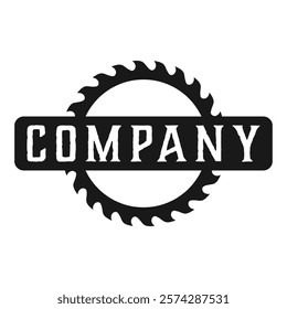 saw blade vector design,carpentry tool logo design,vintage,badge,editable design
