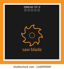 saw blade vector icon