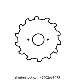 Saw blade vector icon in trendy flat style design. Vector Illustration.