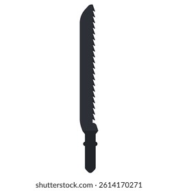 Saw blade for wood cutting vector cartoon illustration isolated on a white background.