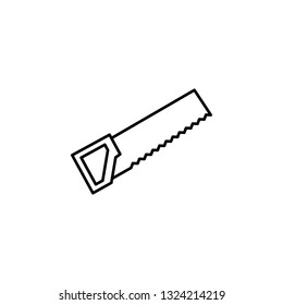 Saw, Building line vector design of construction, presentation template for website banner and landing page header, timeline, infographics - Vector