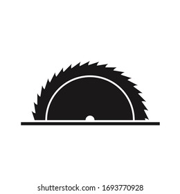 saw circle icon in flat style on white background. Vector