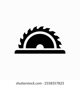 Saw circle icon, industrial saw vector flat illustration isolated sign symbol