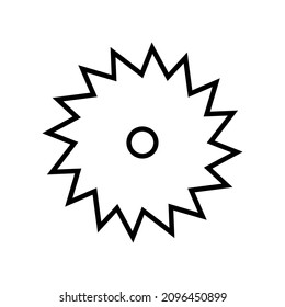 Saw circle line icon, vector logo isolated on white background