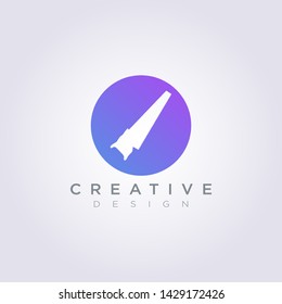 Saw Circle Vector Illustration Design Clipart Symbol Logo Template.