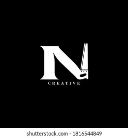 Saw concept A letter logo design. Vector EPS10.