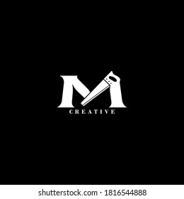 Saw concept A letter logo design. Vector EPS10.