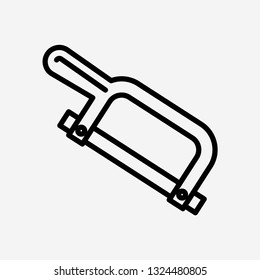 Saw concept line icon. Simple element illustration. Saw concept outline symbol design. Can be used for web and mobile UI/UX . Modern vector style
