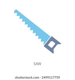 saw concept line icon. Simple element illustration. saw concept outline symbol design.