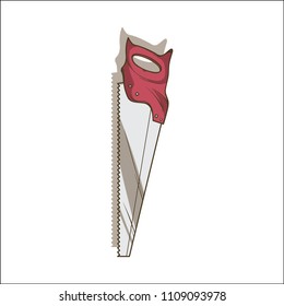 Saw. Construction Tools in Vector Illustration.