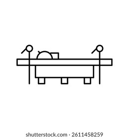 saw for cut tree timber line icon vector. saw for cut tree timber sign. isolated contour symbol black illustration