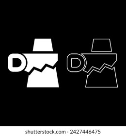 Icono de conjunto de tablones de corte de sierra color blanco ilustración vectorial imagen contorno de relleno sólido contorno línea delgada estilo plano
