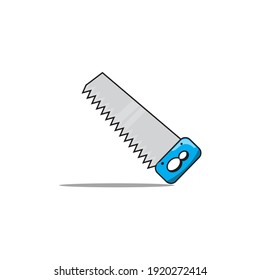 saw design in simple style on isolated white background. chainsaw design for your website design logo, app, UI. Vector illustration, EPS10