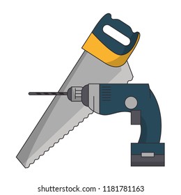 Saw and drill construction tools