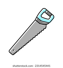 saw equipment color icon vector. saw equipment sign. isolated symbol illustration