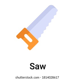 saw flat icon, labor day flat vector design