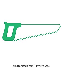 Saw flat and trendy single color Icon Illustration Vector Isolated. Labor Day, May Day, Industry, And Construction Icon-Set. Suitable for Web Design, Logo, App.