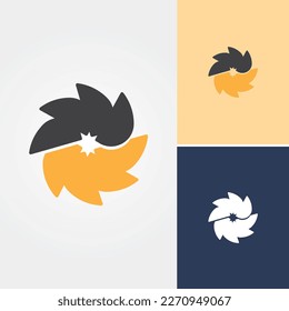 Design-Vektorgrafik des Blumen-Logos anzeigen