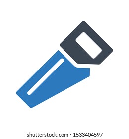 saw glyph color vector icon