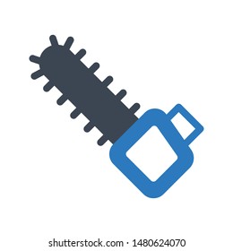 saw glyph colour vector icon