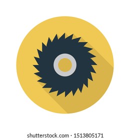 saw glyph flat vector icon