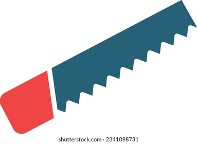 Saw Glyph Two Color Icon For Personal And Commercial Use.
